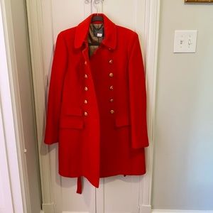 Red Jcrew coat